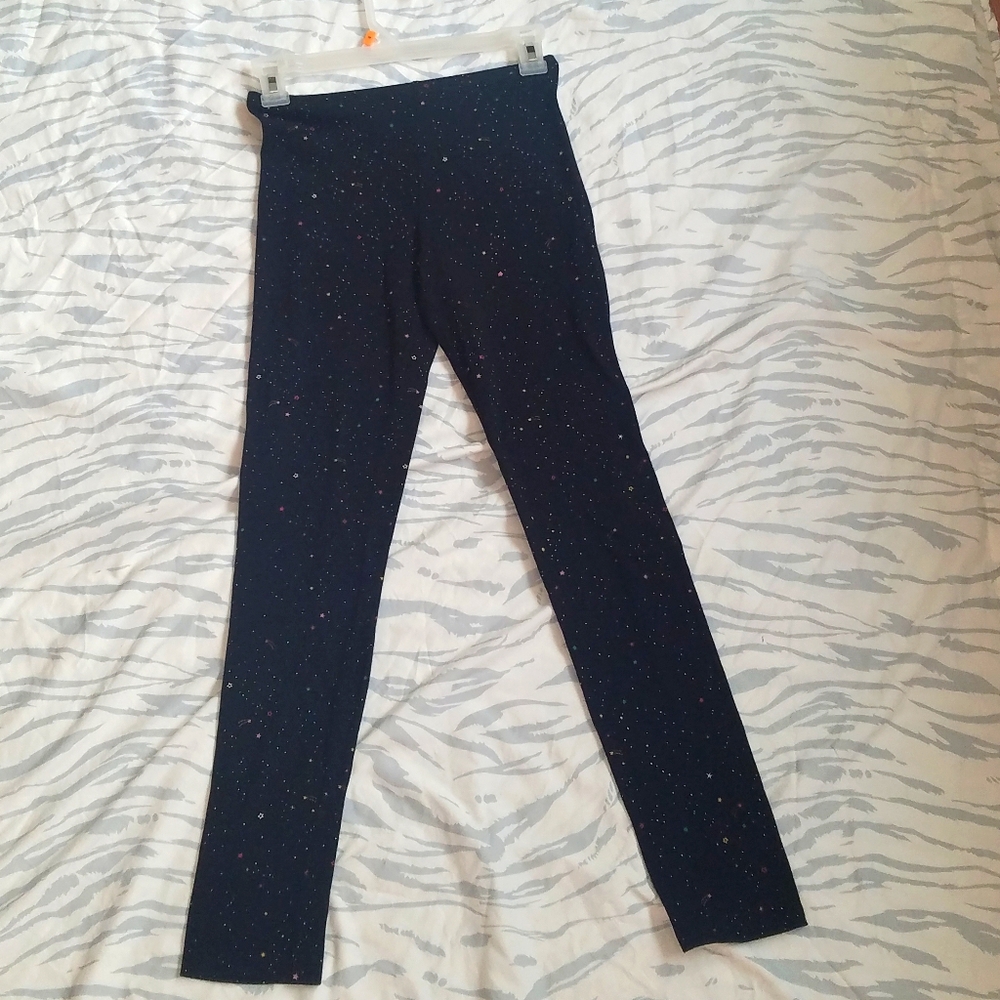 Black Graphic Kids Leggings